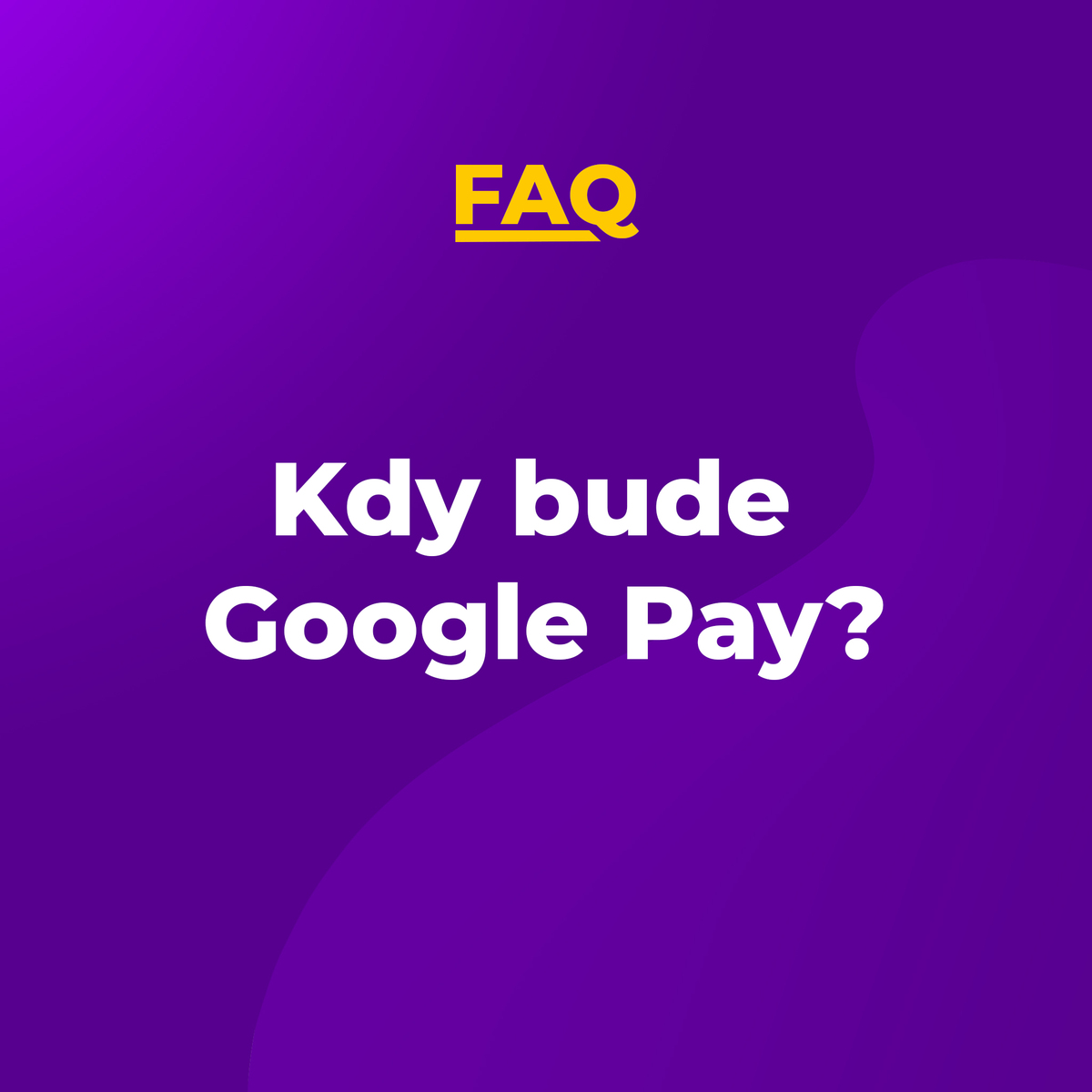 Na dobré věci se vyplatí počkat. Hodně jste se ptali a my na tom hodně pracovali. Než přijde velikonoční zajíček, spustíme Google Pay. Máte radost? 🍾