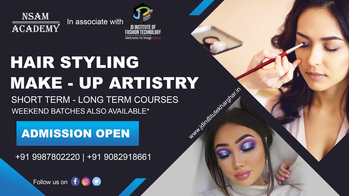 JdFashion's tweet photo. For More Details
Call us at +91 9987802220 | +91 9082918661

#jdinstituteoffashiontechnology #jd #institute #makeup #artistry #hairstyle #styling #courses #interior #fashiondesign #interiordesign #admission #open #design #learn https://t.co/oGLJiE6UKl