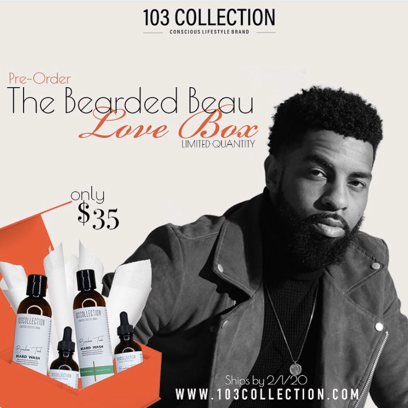 Pre-Order The Bearded Beau Love Box Today! Ships 2.1.20 right in time for Valentines Day. 103collection.com
.
.
#love #beard #bearded #103collection #beardedbeautakeover #beards #beardlove #beardlife #couplegoals #mensfashion #mensstyle #art #culture #sports #superbowl