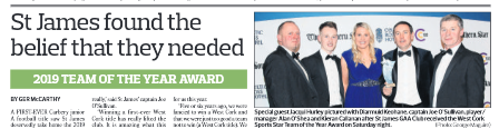 Ger McCarthy (@germccarthy74) on Twitter photo <a href="/stjamesgaa_cork/">St. James' GAA</a> were honoured with the <a href="/C103Cork/">C103</a> <a href="/SouthernStarIRL/">The Southern Star</a> <a href="/CelticRossHotel/">Celtic Ross Hotel</a> Sports for2019. Read my interview with some of the people that made it happen in this week's <a href="/SouthernStarIRL/">The Southern Star</a>.
#CorkGAA #CorkGAA2020 <a href="/stjamesgaa_cork/">St. James' GAA</a> were honoured with the <a href="/C103Cork/">C103</a> <a href="/SouthernStarIRL/">The Southern Star</a> <a href="/CelticRossHotel/">Celtic Ross Hotel</a> Sports for2019. Read my interview with some of the people that made it happen in this week's <a href="/SouthernStarIRL/">The Southern Star</a>.
#CorkGAA #CorkGAA2020