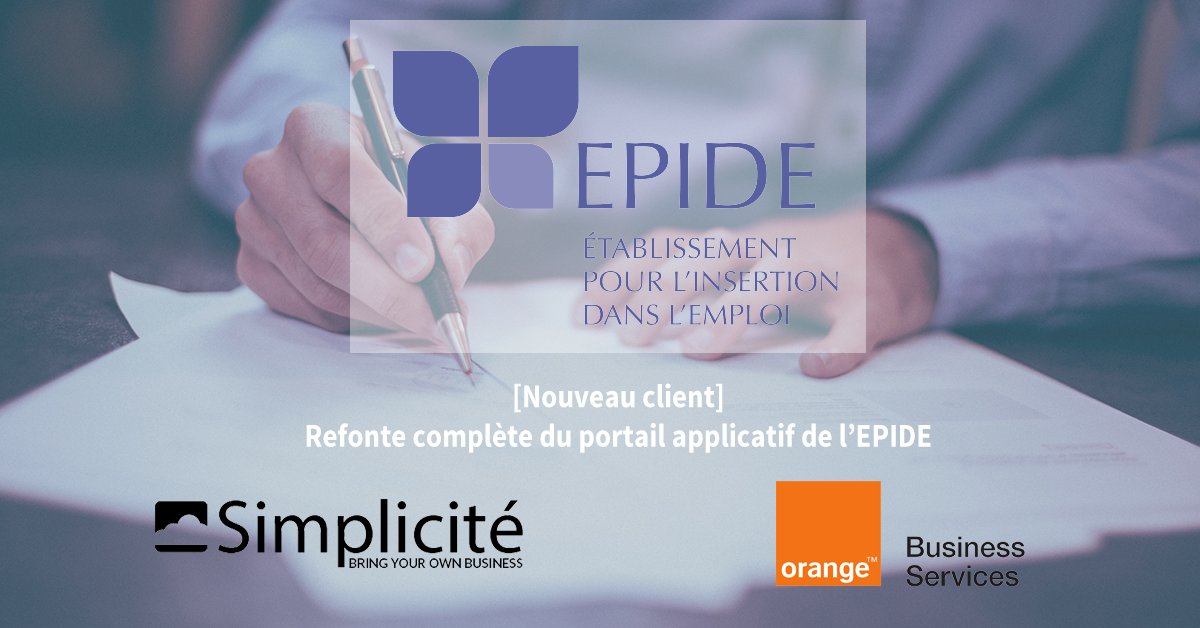 SimpliciteSoftw's tweet image. [ 👩‍💻 Nouveau Client 👨‍💻 ]
@orangebusiness a été choisi pour refondre et opérer le portail application métier stratégique de l&apos; @EPIDE_Officiel Etablissement Pour l’Insertion Dans l’Emploi. Et c’est avec Simplicité que ce projet sera réalisé ! buff.ly/3aLalto
#lowcode