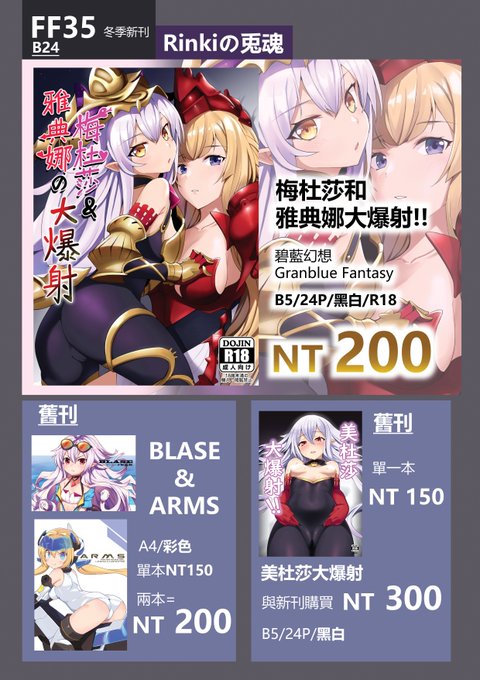 【FF35】【中國語注意】新刊將會在FF35 首次發售。海外有興趣的朋友們2月可以到Gumroad購買電子版 