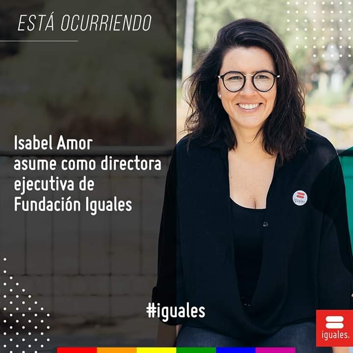 BurdasMagazine's tweet photo. ¡En hora buena a la amiga @_isabelamor ! Sin duda un hito porque no solo es asumir la dirección ejecutiva de la Fundación @igualeschile tb  es 1ra vez, en la historia, que este cargo es asumido por una mujer lesbiana.
Cuenta con nosotras, porque todas juntas somos poderosas! 🌈👭 https://t.co/Hb5UClYWEQ