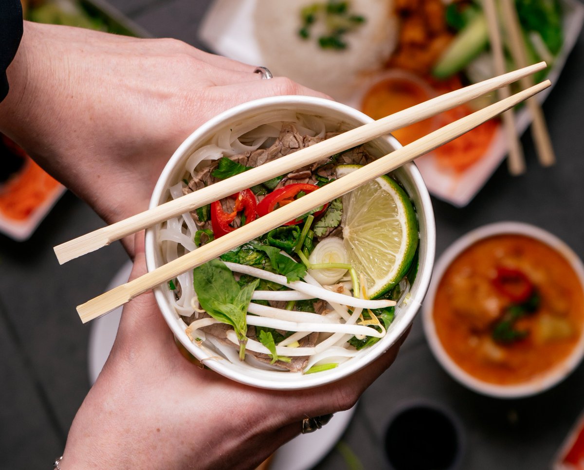 Don't mind us... just about to slurp this pho down in one 😇