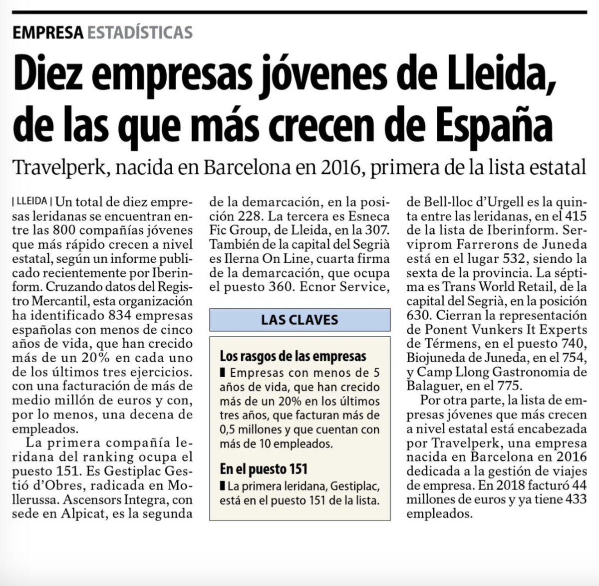 ESNECA's tweet photo. Hoy el periódico @SEGREcom destaca nuestra 307 posición a nivel nacional como una de las empresas que más rápido ha crecido en los últimos 3 años🏅Desde la escuela queremos agradecer a nuestros alumnos y colaboradores la confianza depositada en nosotros. #elearning https://t.co/VcQYD92hLA