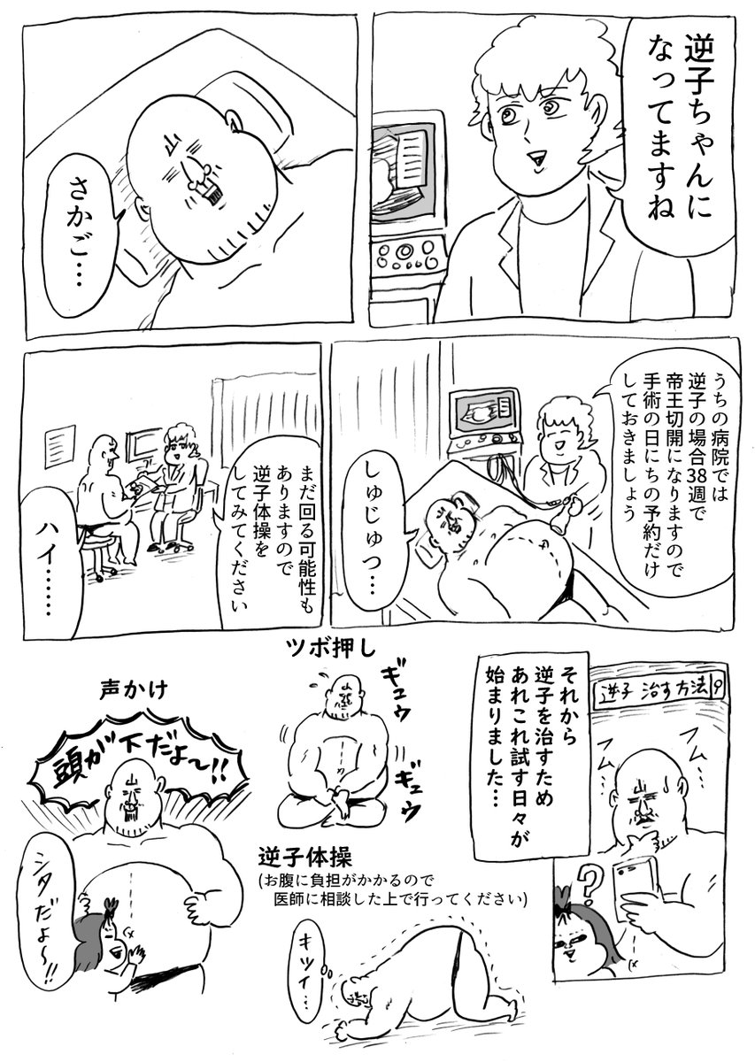 第二子出産レポその1～逆子・序章～ (漫画3P) 