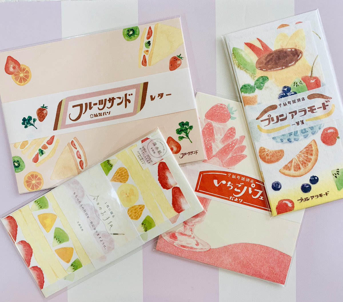古川紙工 紙町珈琲店 一筆箋 3種類 パフェ | 和紙 一筆箋 レトロ
