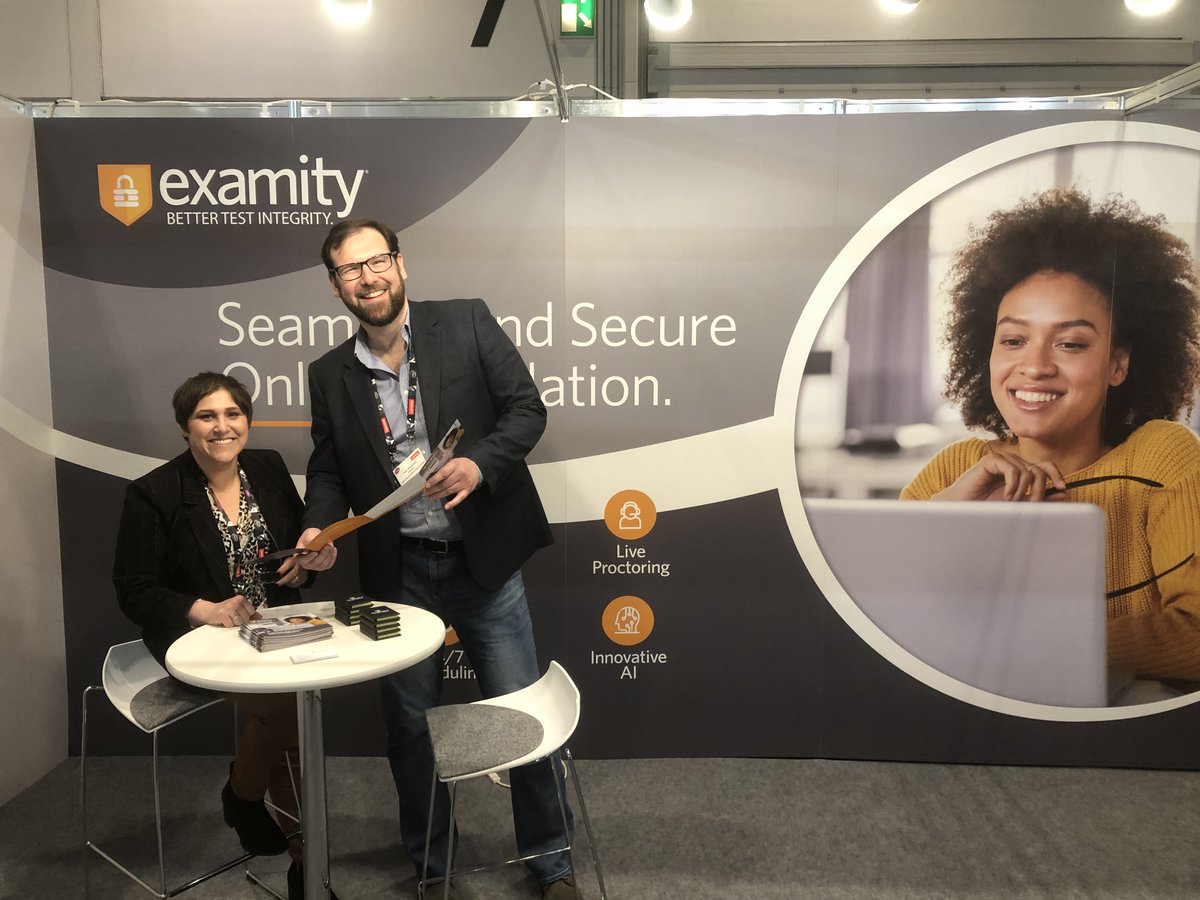 examity's tweet photo. Our #onlineproctoring solution helps educators and test-takers alike. Visit booth NM72 inside @bett_show for a conversation about your #testintegrity needs. https://t.co/YvxmVe6fDb