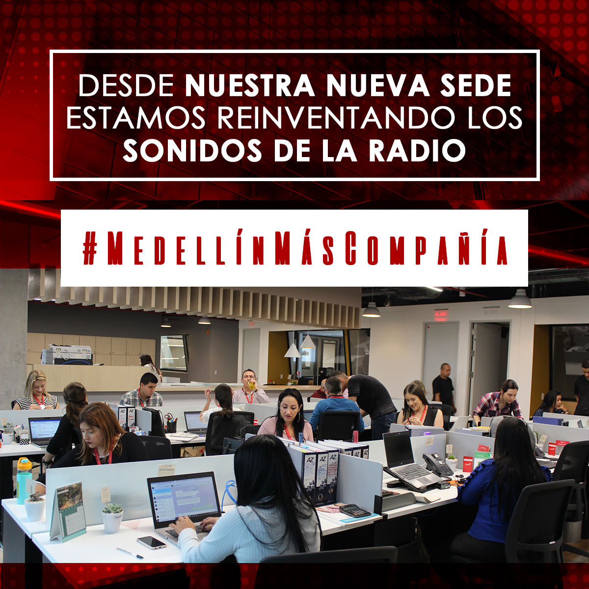 TropiCentro's tweet photo. Hoy nos unimos como familia, hoy empieza un nuevo capítulo en @CaracolRadio Medellín porque estamos estrenando nueva sede! ¿listos para escribirlo con nosotros? #MedellínMásCompañía https://t.co/asJgXUJXOH