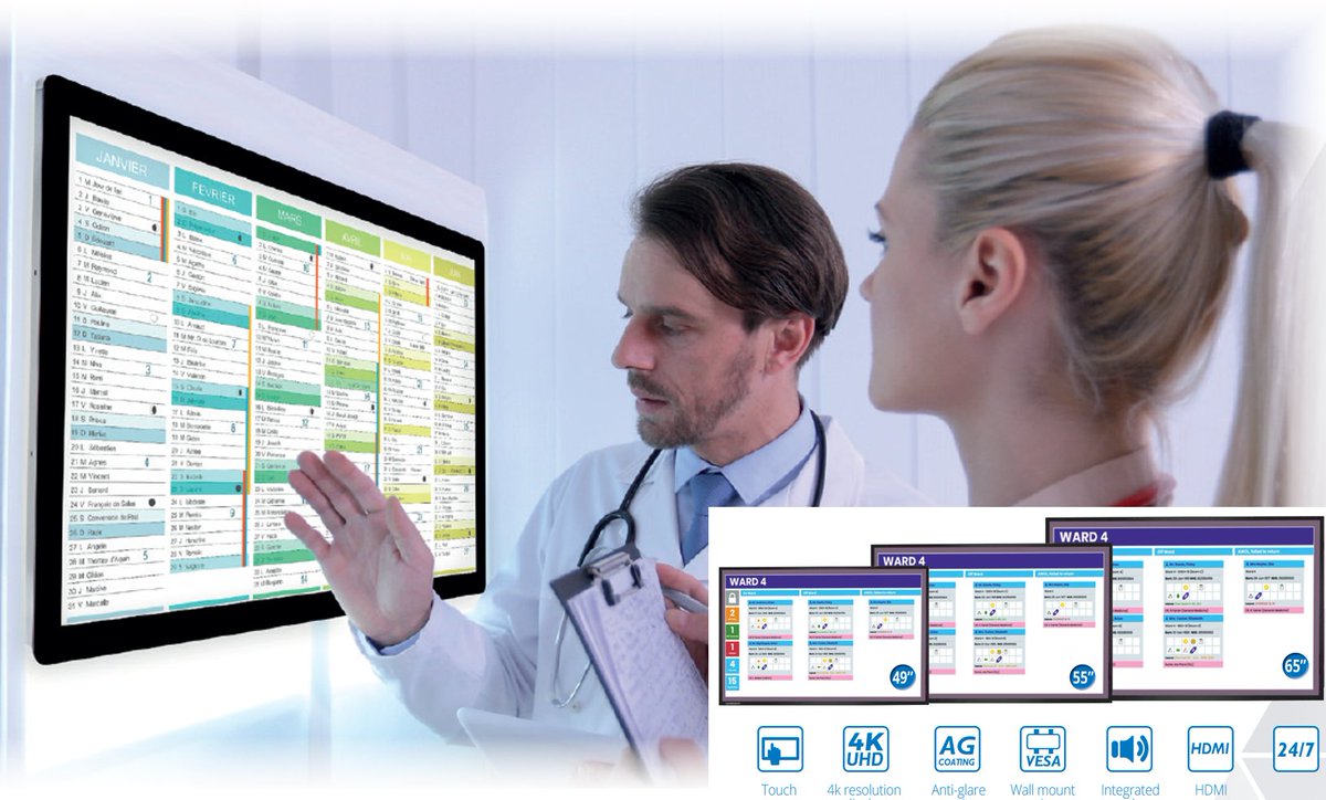 Dakotahealth1's tweet photo. Looking for large #touchscreens (49" to 65") to compliment your #PatientFlow and #BedManagement Software applications? https://t.co/LQioa3m2ie #DigitalHealthcare #nhs #BedOccupancy @Mark_Gilkes1 https://t.co/fWB0nuJ4X8