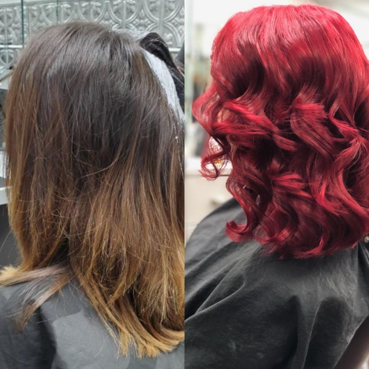 Brighten up your life with a change, from brown to vibrant red for this beauty! Stop in for a free color consult