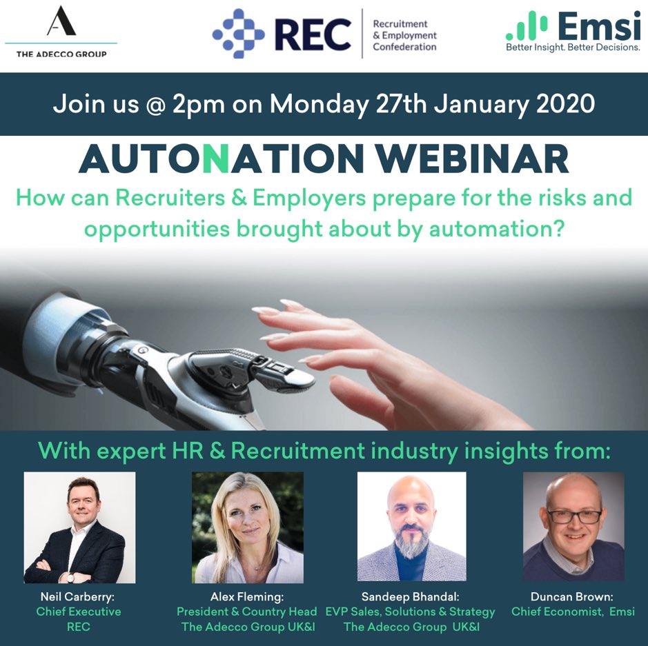 Alex_Fleming2's tweet photo. Sandeep Bhandal and I will be taking part in an @EMSI_UK webinar on Monday 27th January in collaboration with Neil Carberry from the Recruitment & Employment Confederation. We'll be discussing the recent report, Autonation: https://t.co/2AeThT75Hm #CreatingBrighterFuturesADG https://t.co/HLPemUAGAR
