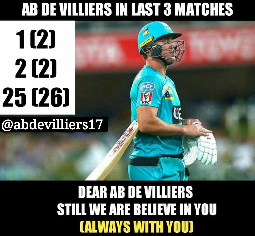 abdsuperfan17's tweet photo. #cricket_needs_abdevilliers 💟
@ABdeVilliers17
@AbdeFansTrends
@SaiAsrith18 @HeatBBL @BBL
@RCBTweets @T20WorldCup @ICC https://t.co/y7oDweODRw