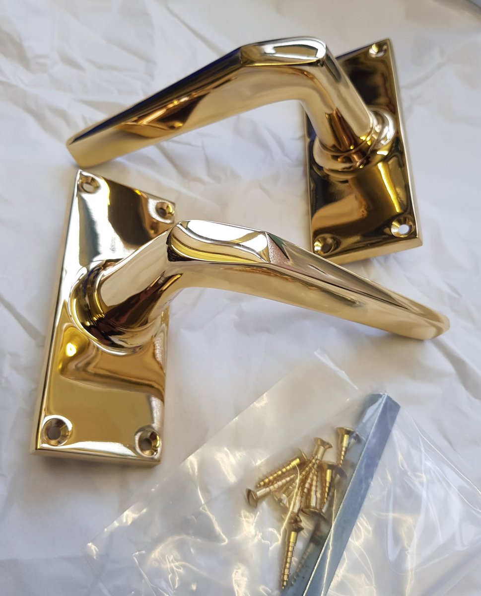 locks_lewis's tweet photo. A very happy customer will be receiving their beautiful #CroftArchitecturalHardware very soon! Here we have the Brockton Lever Latch 251 handles in polished brass. #Croft #Architectural #Brass #Hardware https://t.co/o9pIbZEwEA https://t.co/QFKd2JrkKD