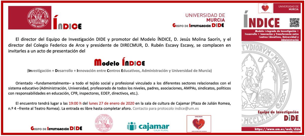 ModeloIndice's tweet photo. ¿Eres maestro? Te esperamos...!
#EquipoDIDE #ModeloIndice #education #Indice #Direcmur https://t.co/CNPxQKSMps