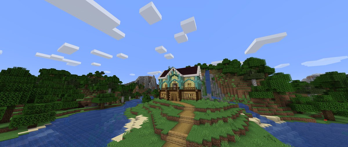 Average Minecraft 庭付きの別荘です お久しぶりです また建築を再開していきますのでどうかよしなにお願いします マイクラ Minecraft建築コミュ