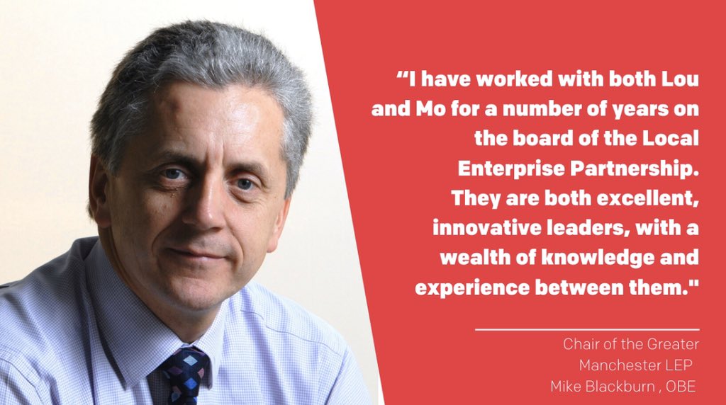 GMBusinessBoard's tweet photo. Quote from our current chair 
@MikeBlackburn_  about @Loucordwell and @MoIsap . 
#LEP #LocalEnterprisePartnership #Manchester #GreaterManchester #BusinessNews #Business #ManchesterBusiness #LIS #LocalIndustrialStrategy #MikeBlackburn #Leader #Leadership #GM #Economy https://t.co/vAwZP50f0x