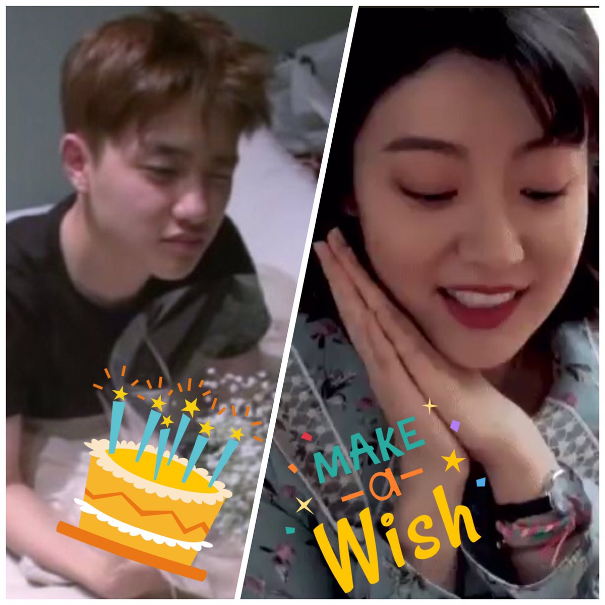 “Make a wish!”“...happiness & good health..and more time to sleep, please?” “ well, aside from those things..anything else?” “Uh—hmm. I was gonna say ‘you’ but I already have you so that’s it. Now, can I go back to sleep?”“You really know how to shut me up. Jinjjia.”