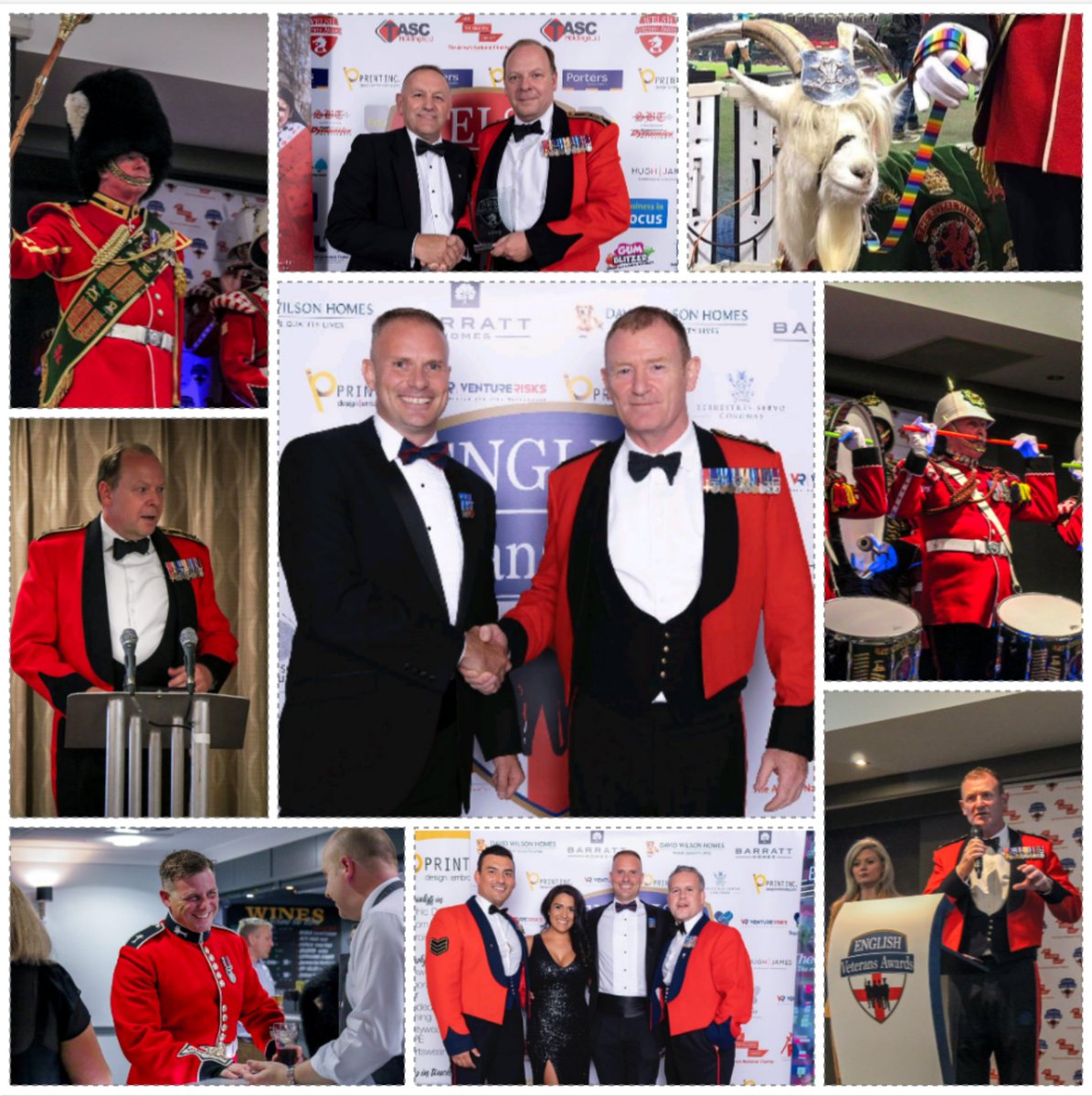 So thankful for the support given from the Armed forces at our Veterans Awards in 2019

Thanks to-

Brig AS Richmond OBE, Brig MP Christie OBE - <a href="/RoyalWelshBand/">Royal Welsh Band</a> &amp; <a href="/WelshGuards/">Welsh Guards</a>, not forgetting Shenkin IV &amp; the goat Major.

Helping make great memories for veterans &amp; their families