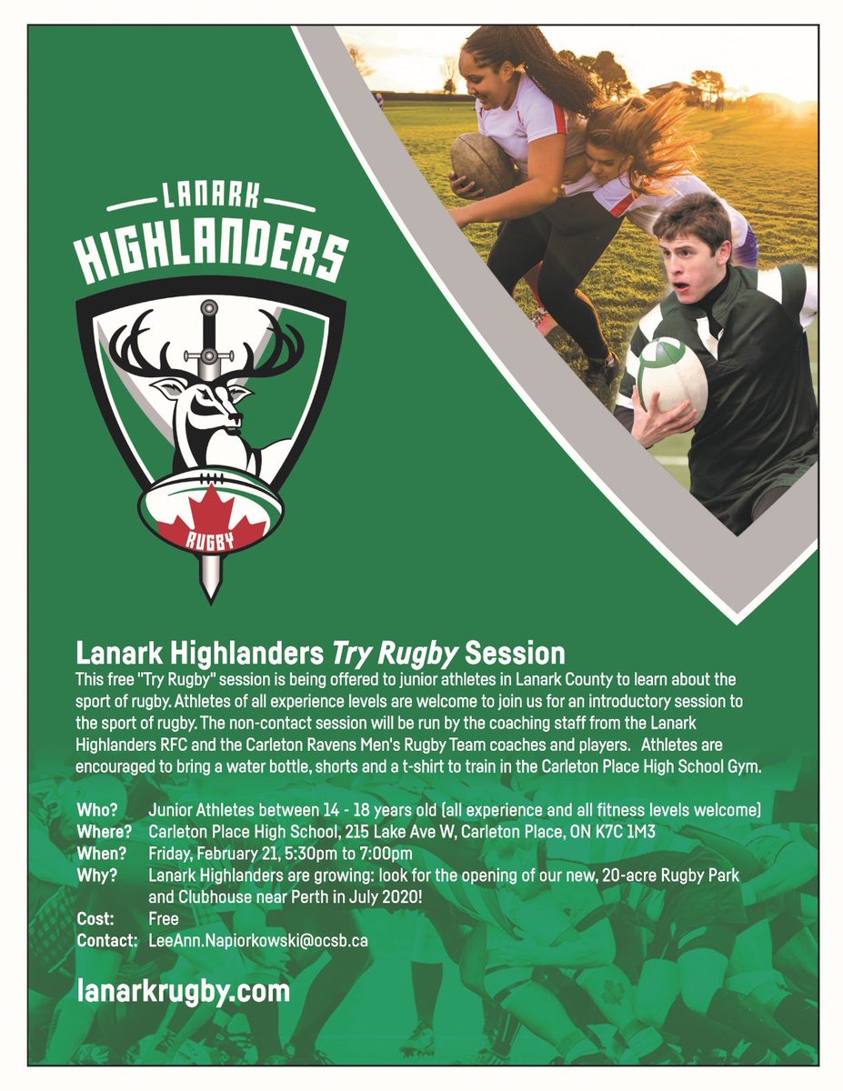 FREE FREE FREE. Anyone who has been following us knows it’s an exciting time to be a Highlander. Come be part of not only a team, but a family <a href="/RugbyCanada/">Rugby Canada</a> <a href="/RugbyOntario/">Rugby Ontario</a>