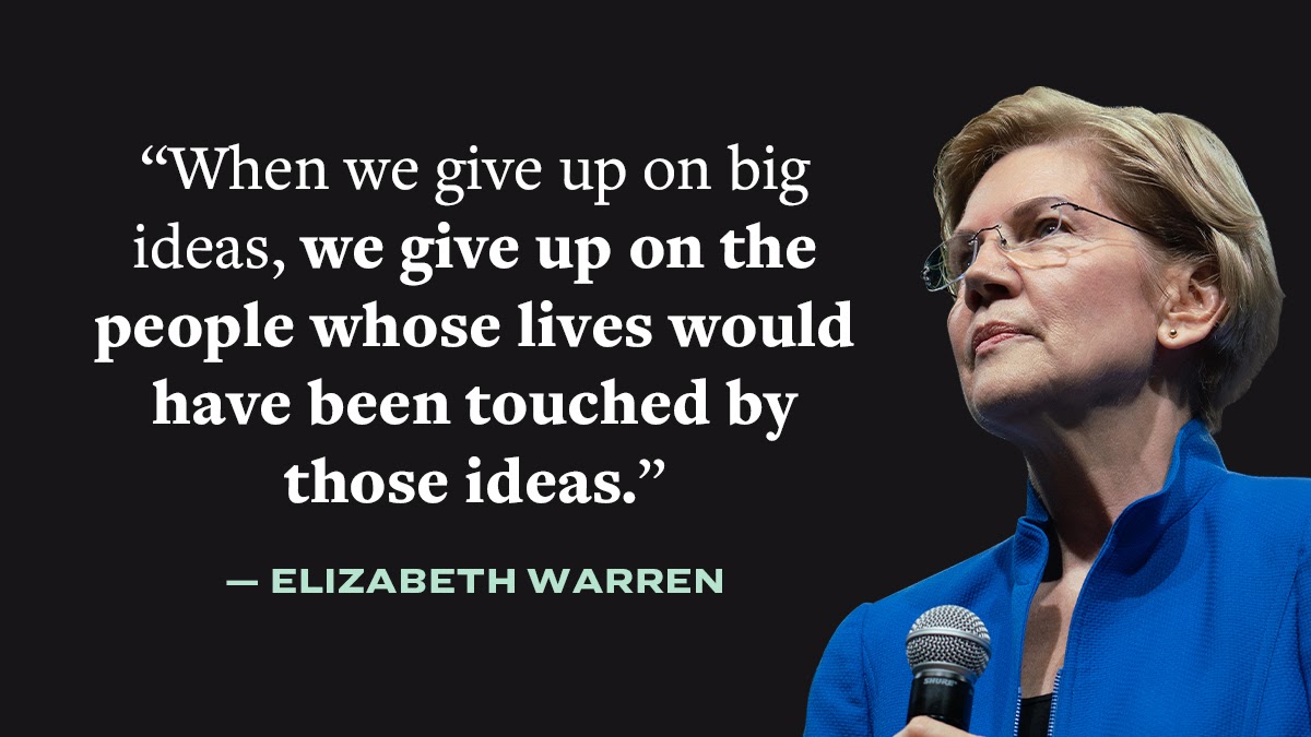 When we give up on the big ideas, we give up on the people whose lives would have been touched by those ideas.