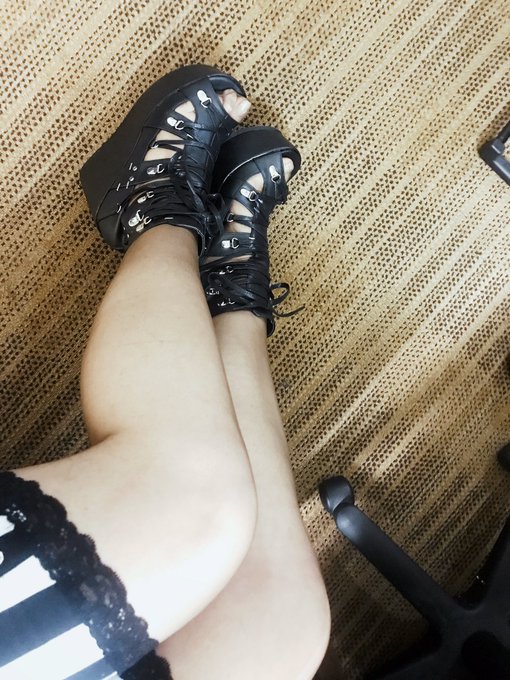 Okay, I&rsquo;m in love with my clunky #goth #shoes. You have to admit they are cute. #footworship #footfetish<a href="/tag/goth"class="tags">#goth</a><a href="/tag/shoes"class="tags">#shoes</a><a href="/tag/footfetish"class="tags"><span>#footfetish</span></a><a href="/tag/feet"class="tags"><span>#feet</span></a><a href="/tag/footworship"class="tags"><span>#footworship</span></a><a href="/tag/pantyhose"class="tags"><span>#pantyhose</span></a><a href="/tag/heellovers"class="tags"><span>#heellovers</span></a>