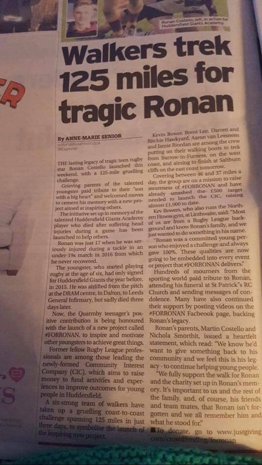 forronan13's tweet photo. Great write up today in the Huddersfield Examiner today.
Come on guys keep spreading the word ๐
#FORRONAN https://t.co/iJfUxXVTrf
