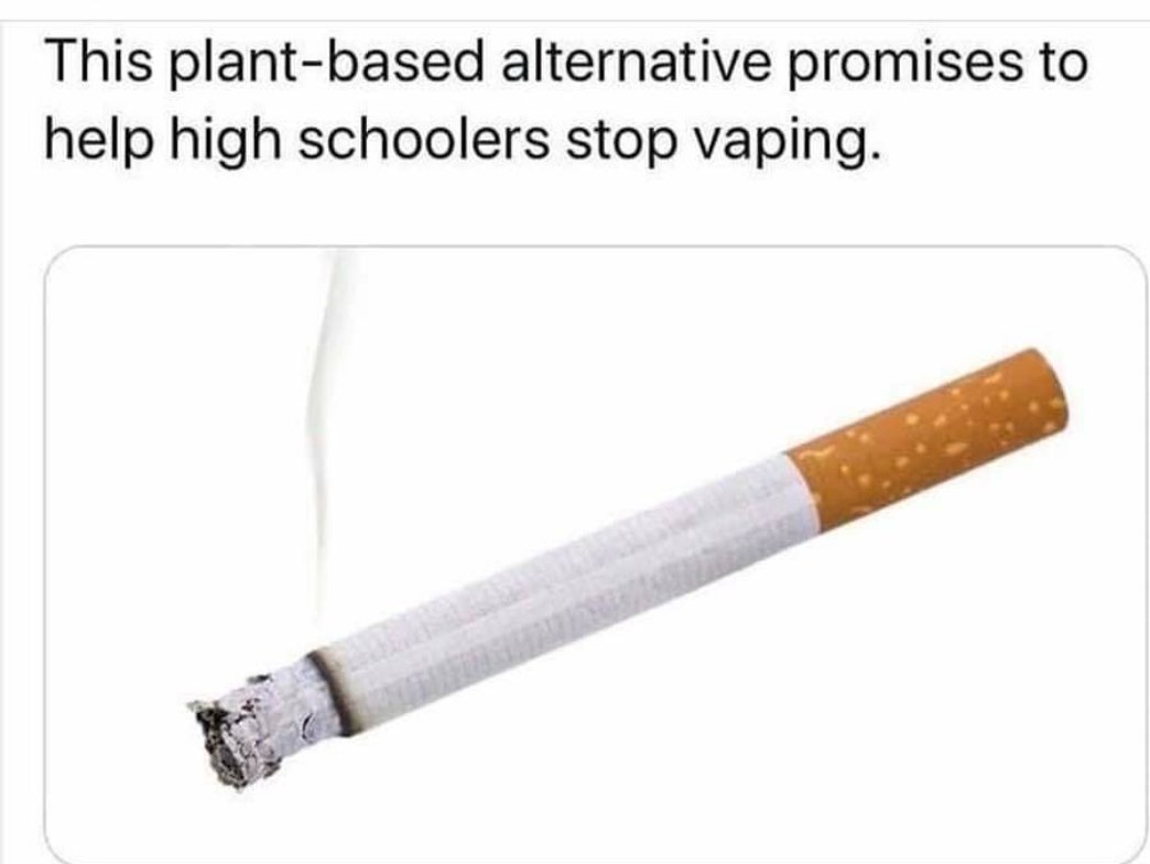 Saw this on FB. It hits the nail on the head at the stupidity of banning vaping.