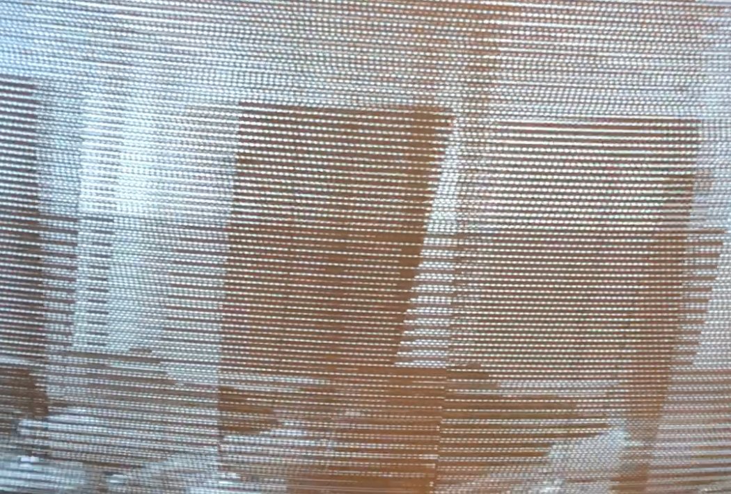 fixed video monitor.. which was cool all funky.. but..