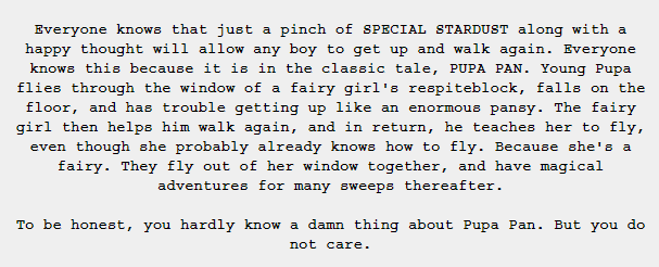 (this is a train wreck, but it's all mostly Vriska's mind about how she wants to help Tavros and how she wants him to be heroic.) [5/10]