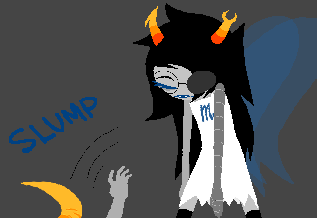 (Vriska kisses him, but he doesn't kisses back, she even tries to mind control him into doing so, but thinks better.) [8/10]