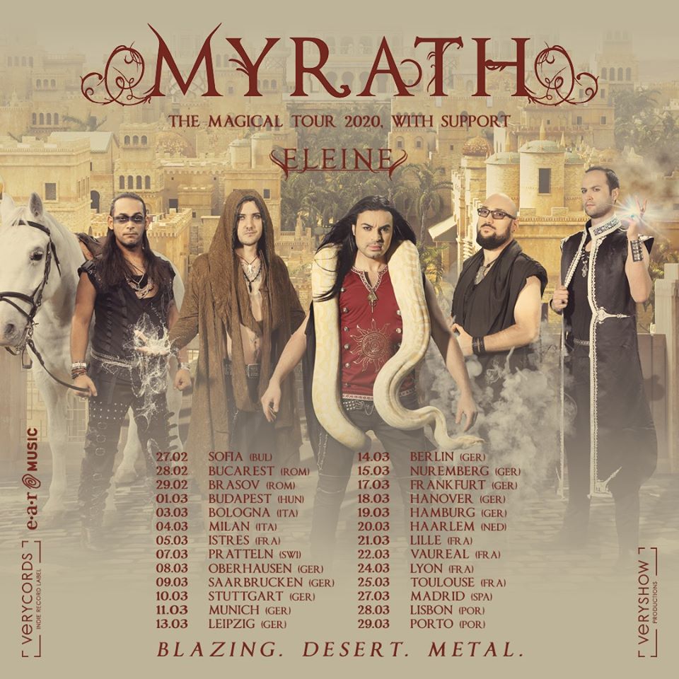 NeKronos's tweet photo. MYRATH - Lisboa e Porto já em Março! 🇵🇹
28.03 - Lisboa // RCA CLUB - Primeira parte: ELEINE
29.03 - Porto // Hard Club - Primeira parte: ELEINE
Os Franco-Tunisinos Myrath vão estar em Portugal já no próximo mês de Março.
#NotredameProductions https://t.co/kjjjNXMIIO