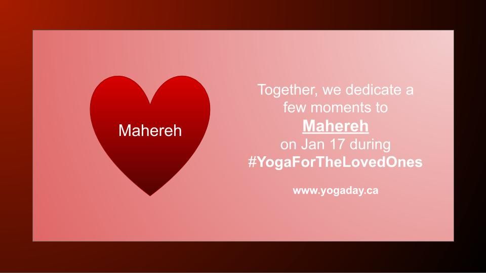 YogaDayMyDay's tweet photo. ❤️❤️❤️❤️❤️❤️❤️❤️
#yogaforthelovedones #fundraising #montrealchildrenhospital #yogadaymyday #jan17 #beaconsfield
Join the event on Jan 17 for a session of Aerodance and Yoga to remember #mahereh https://t.co/RbcKebISE1