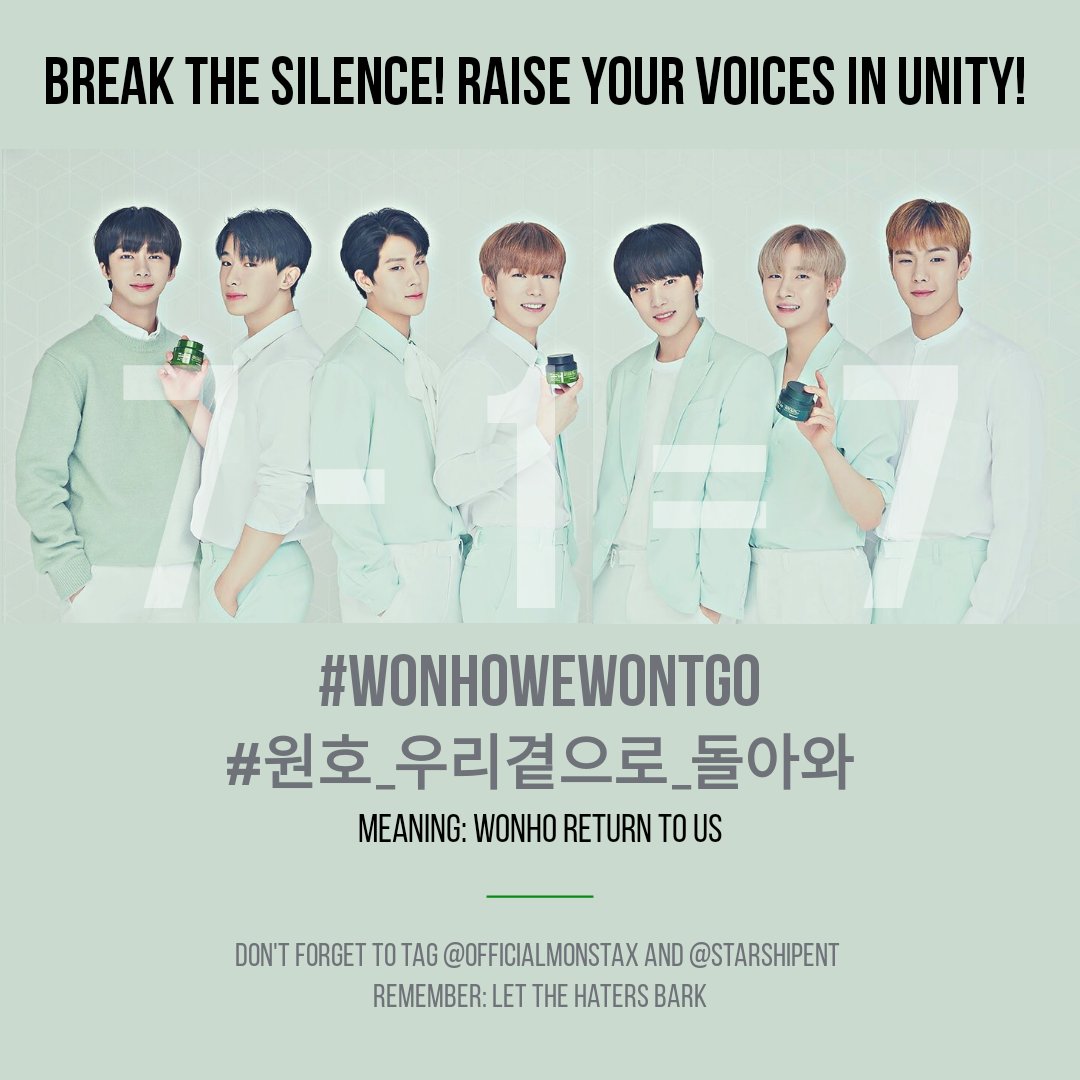 2020011112pm KST onwards135th Hashtags @OfficialMonstaX  @STARSHIPent  #WonhoWeWontGo  #원호_우리곁으로_돌아와