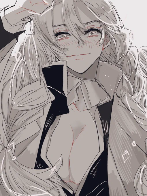 甘露寺蜜璃ちゃん。最初全開の笑顔で描いてたけど気付いたら少し笑顔が変わってた