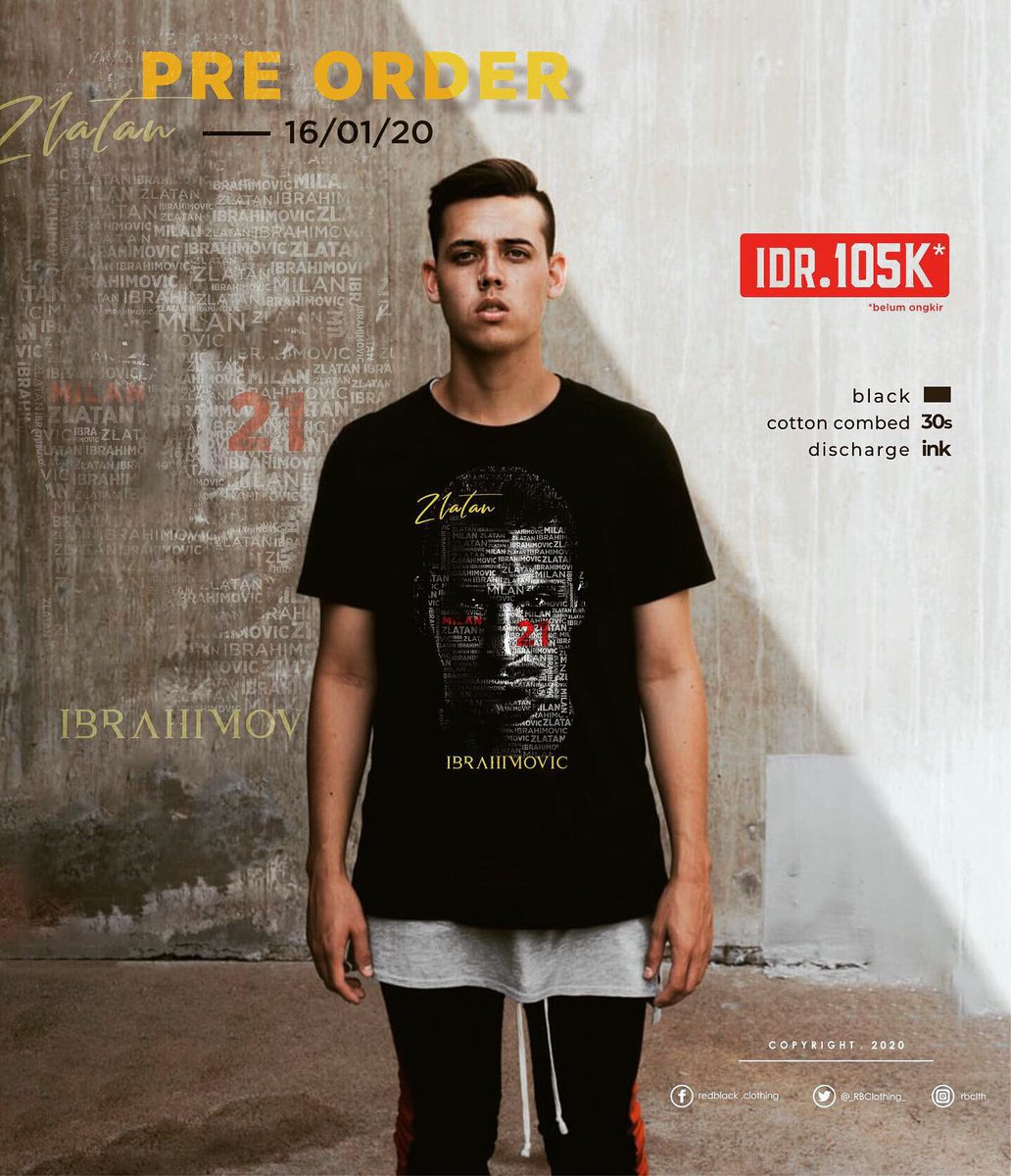 _RBClothing_'s tweet photo. ZLATAN IBRAHIMOVIC
.
.
Open Pre-Order & Transfer
.—— 16/01/20
.
For order & more info :
.Whatsapp: 081343442066
.Instagram : RBCLTH
.Facebook : RedBlack .Clothing
.Line : hel.milan
.
.
#acmilan #rbclth #redblackclothing #zlatanibrahimovic #ibrahimovic #conilmilannelcuore https://t.co/kX7pGt9C7p