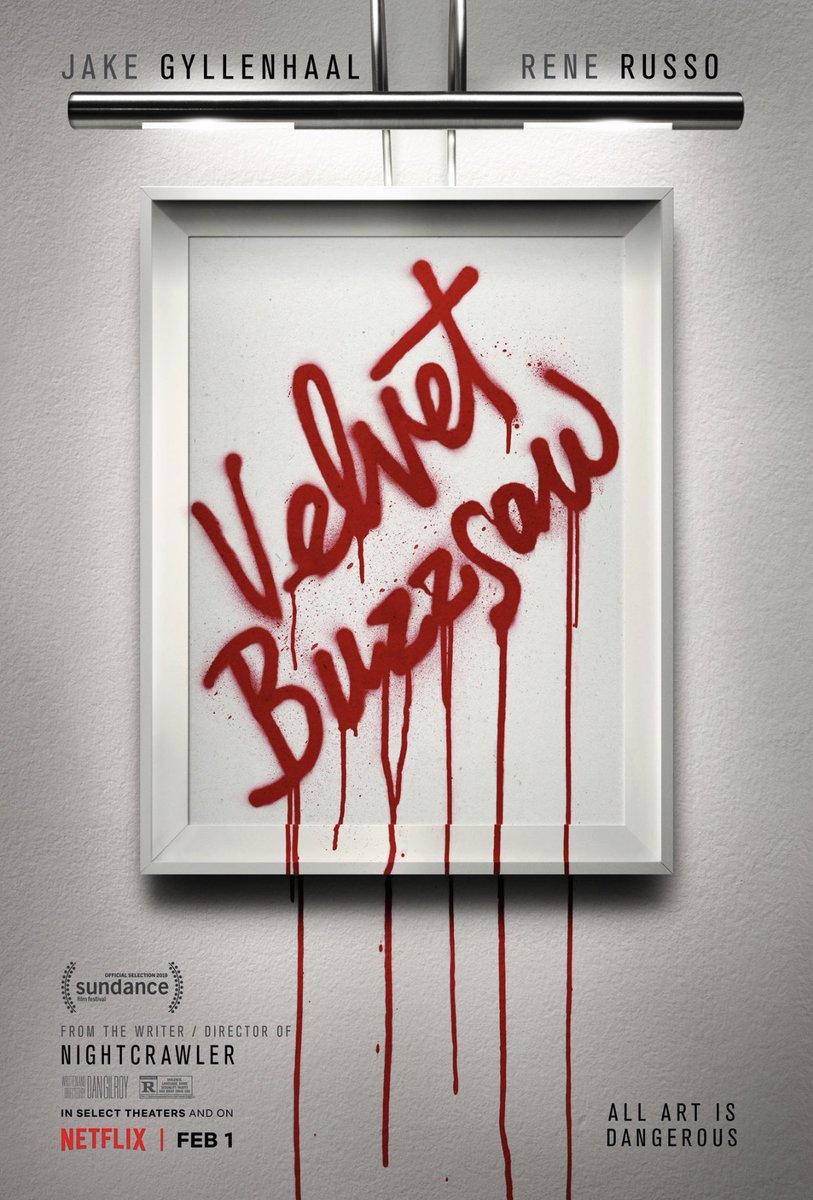 71. Velvet Buzzsaw (2019)An all star cast lead this absurd and visceral satire of the pretentious artworld as some haunted paintings start killing off obnoxious critics. Camp, violent, funny and weird - it’s not perfect but it’s ambitious, original and entertaining