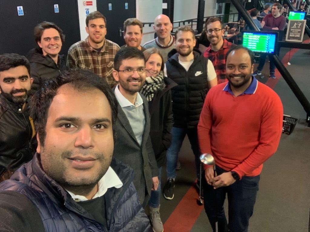 MSKcorey's tweet photo. Great evening with the team last night at @TopgolfUK celebrating a tough yet successful year. Well done all! Thanks @Connect_Health_ @MSK_management @hitrohit213 @ChrisMcPhysio https://t.co/SamKs1Eu15