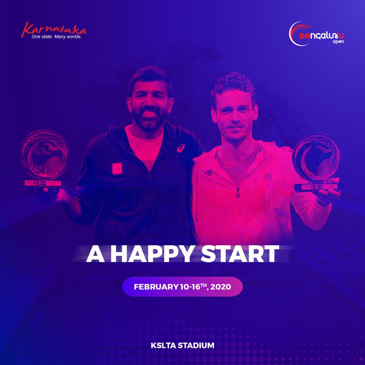BlrTennisOpen's tweet photo. It's a happy New Year for Indian #tennis as @rohanbopanna and @wesleykoolhof lifts the first #ATP tour trophy of the decade at the Qatar ExxonMobil Open 2020. Here's to a wonderful beginning. #BlrTennisOpen #GameOn #RohanBopanna #QatarExxonMobilOpen2020 https://t.co/GEUJgH1RtE