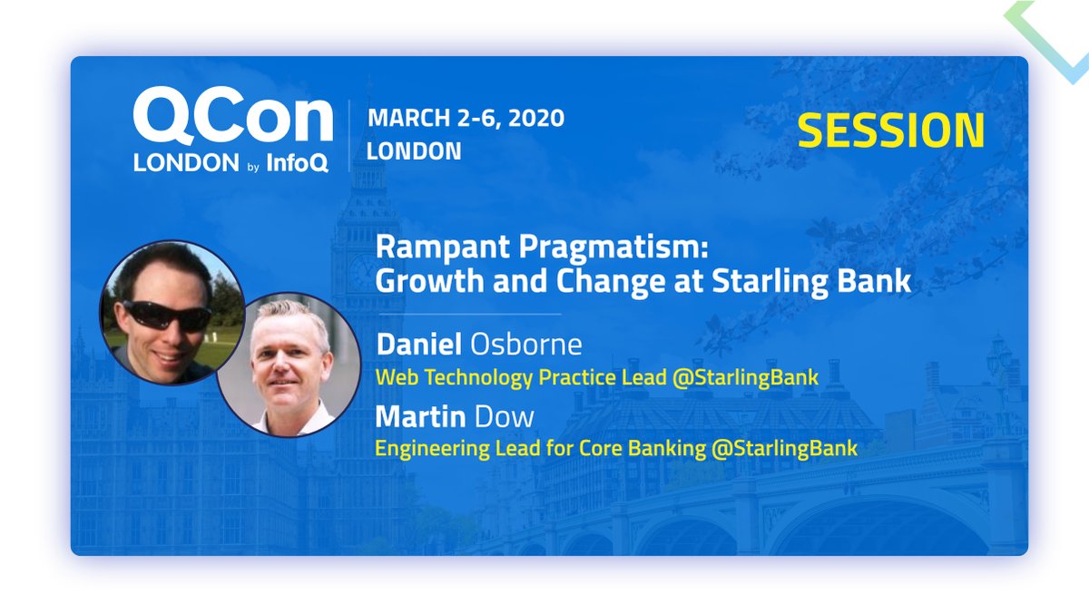 qconlondon's tweet photo. When you're doing things that you always assumed were "in the future" how do you bring that confidence of youth into maturity? Learn from @dtpo &amp; @martin_dow @StarlingBank how to bring structure to the organization as it grows. @QConLondon https://t.co/eGThZZ0ZCV https://t.co/YZtzbPDLNW