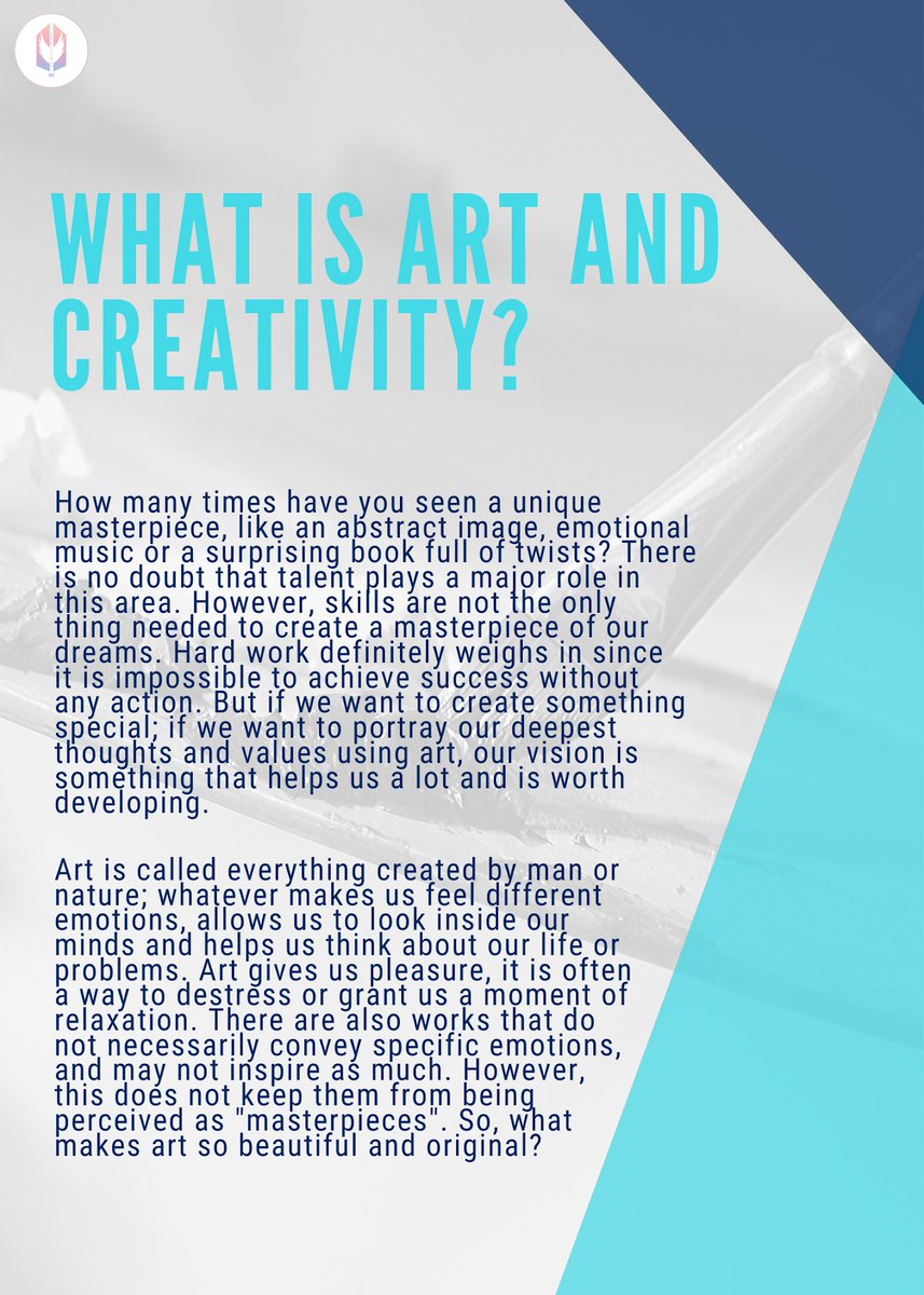 BTS_AHC's tweet photo. Art comes in many shapes and forms, and there is an artist within each one of us.

To celebrate #InternationalCreativityMonth, AHC is taking you on an educational journey to learn everything you need to know about art. https://t.co/6mpEoBtBRt