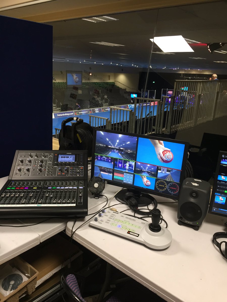 A look behind the scenes in the streaming room at World Indoor Bowls Championships <a href="/PottersResort/">Potters Resorts</a> <a href="/WeAreJustUK/">Just</a>