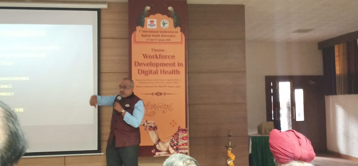 spoke at 1st International Conference in Applied Health Informatics — MGUMST Mahatma Gandhi university of medical sciences and technology, Jaipur