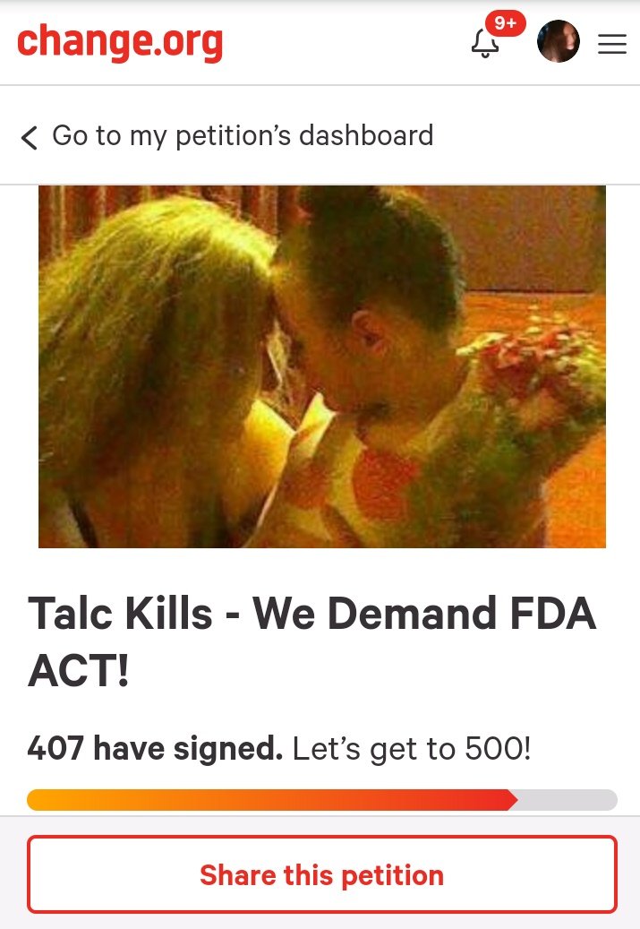 TalcTruth's tweet image. PETITION RESPECTFULLY SUBMITTED TO:
@RealDonaldTrump @VP @FDACommissioner @US_FDA  @SteveHahnMD change.org/p/rosemary-yuh… #talc #babypowder #talcumpowder #RealDonaldTrump #VP #FDACommissioner #US_FDA  #SteveHahnMD
