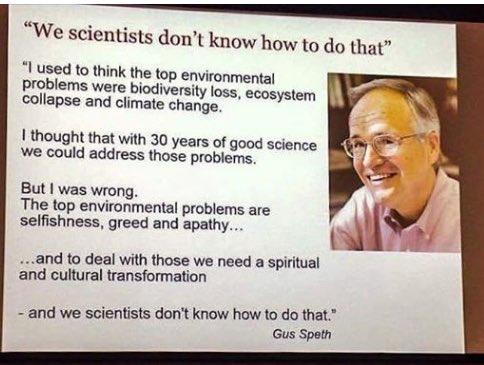 Les_Grossman_'s tweet photo. @readfearn @simonahac I believe Gus Speth would agree https://t.co/VPYk7rjR9U