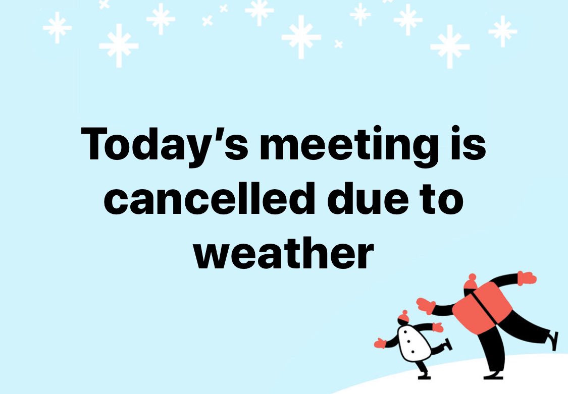 No meetings for Saturday 1/11