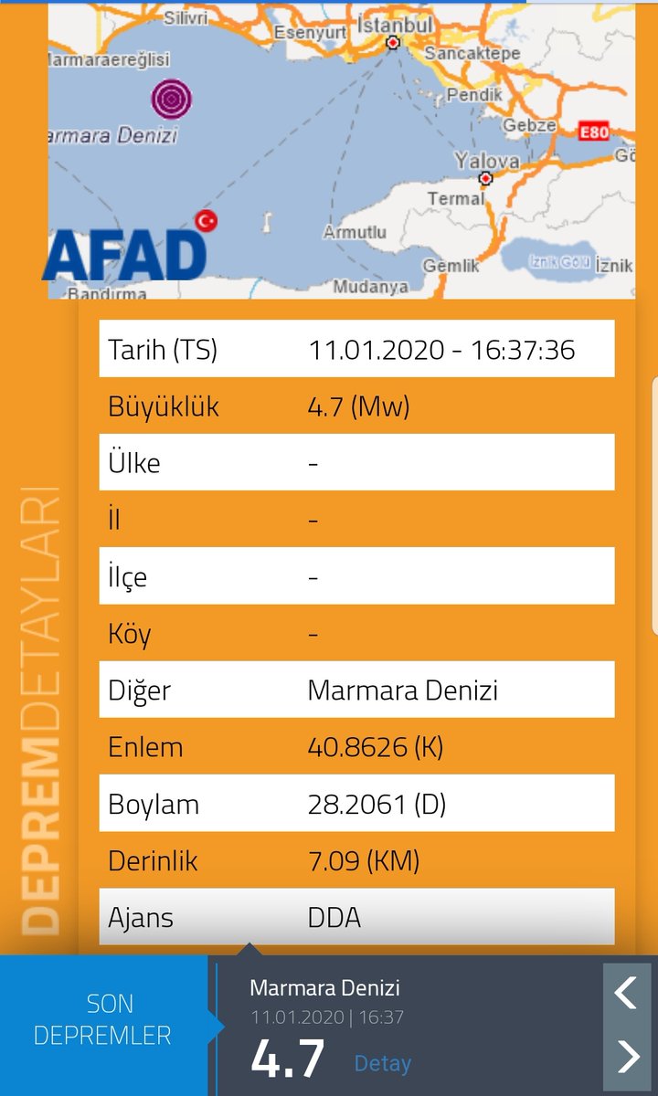4.7 şiddetinde #deprem oldu...