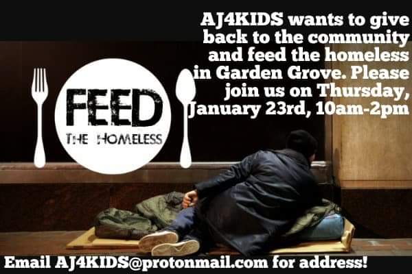 AJ4KIDsOC's tweet photo. #homeless #gardengrove #california #aj4kids #invitesyou #volunteer #community #giveback #everythursday https://t.co/E6etPtnBiM