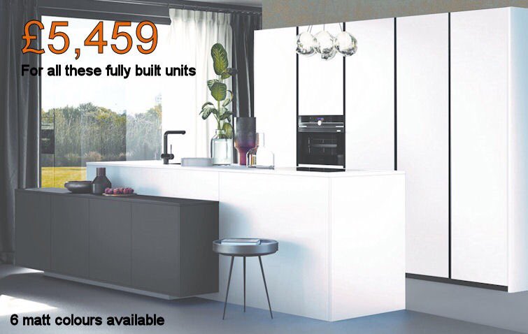 Kitchen sale now on!
Looking for a true handleless kitchen then come and see us, 13 units with end panels and plinth available in 6 Matt colours for only £5,459, with matching coloured carcass.
#modernkitchen #kitchendesign #handlelesskitchen