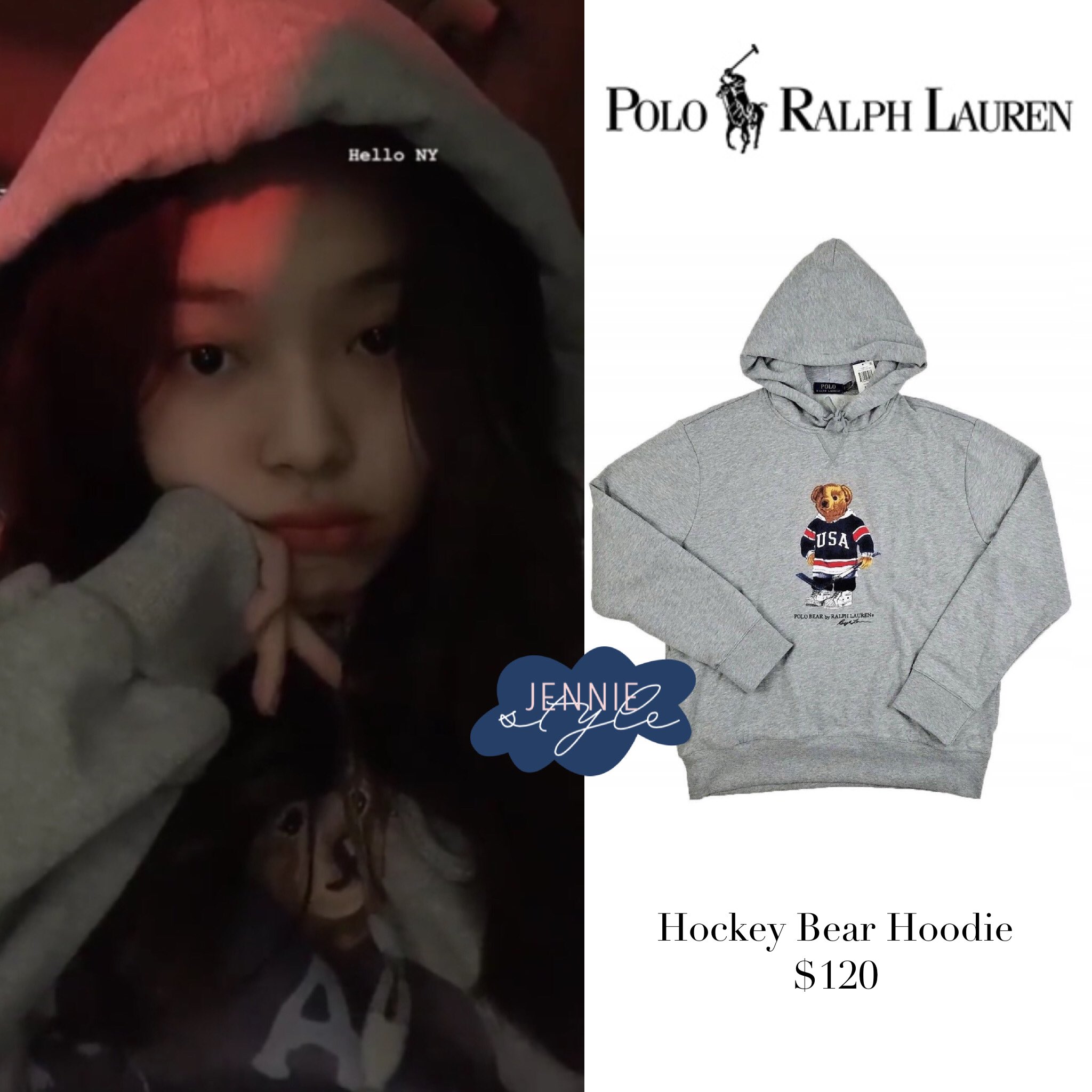 Jennie Style on X jennierubyjane IG Story Update 190429 Polo Ralph Lauren Hockey Bear Hoodie 120 jennie jenniekim blackpink blackpinkfashion blackpinkstyle jenniefashion jenniestyle https t 8DppLgV...